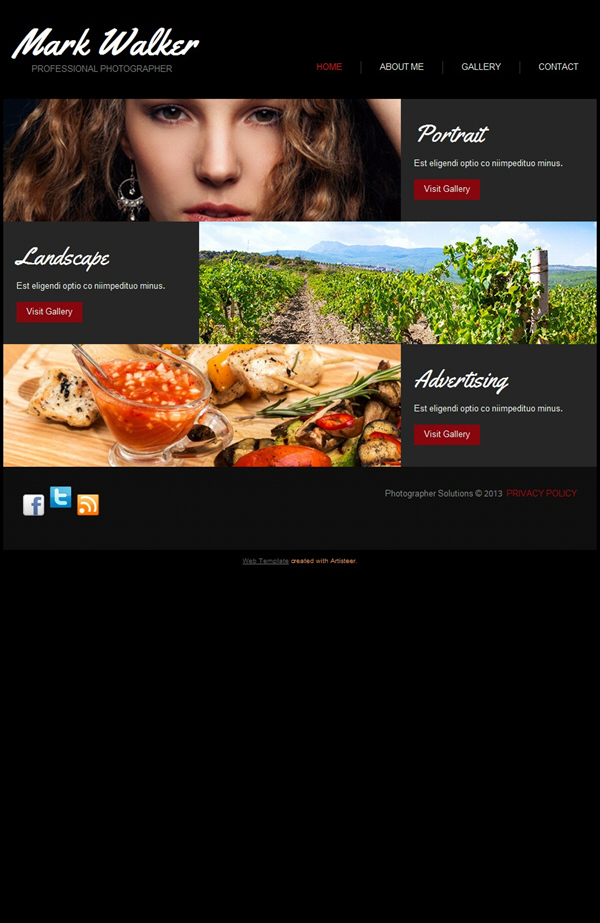 Personal brand website template preview